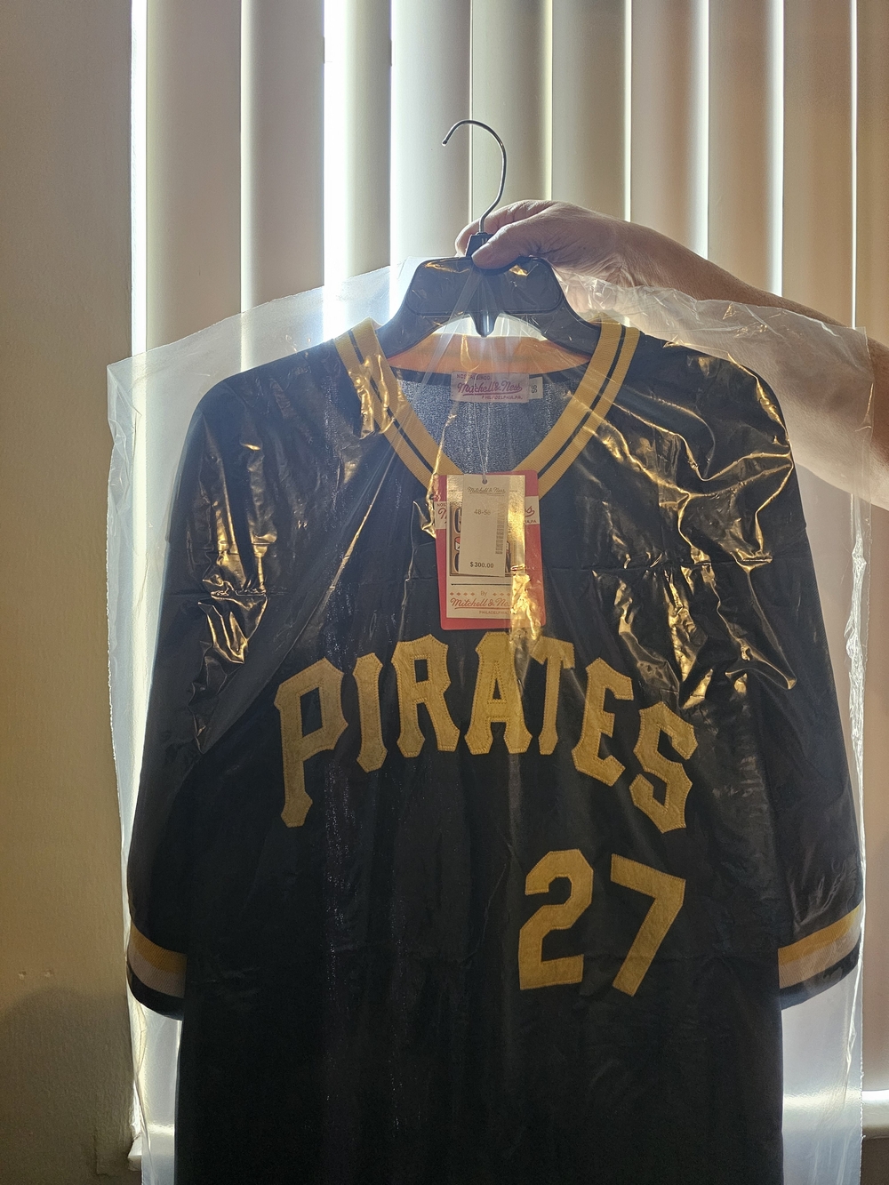 Mitchell & Ness Black and Gold Pirates Youth Jersey Tee